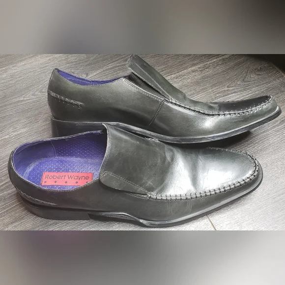 Robert Wayne Black Leather Slip-On Loafers Robert Wayne | Shoes | Robert Wayne Mens Tristian Slip On  main image 4